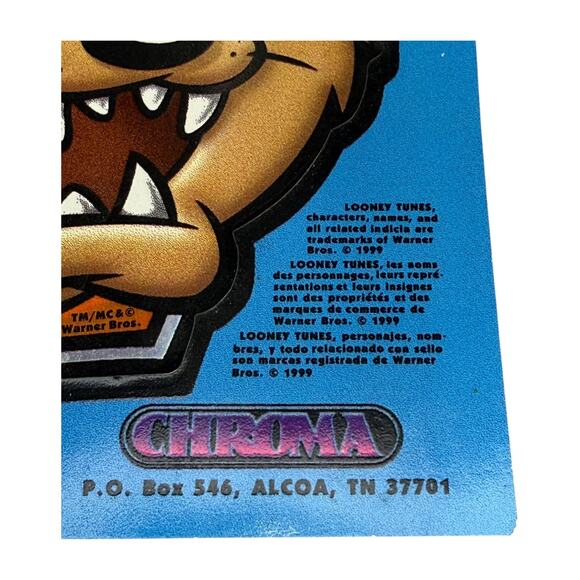 New Chroma Holographix Looney Tunes Taz Window Decal Tasmanian Devil 1999 - Picture 2 of 6